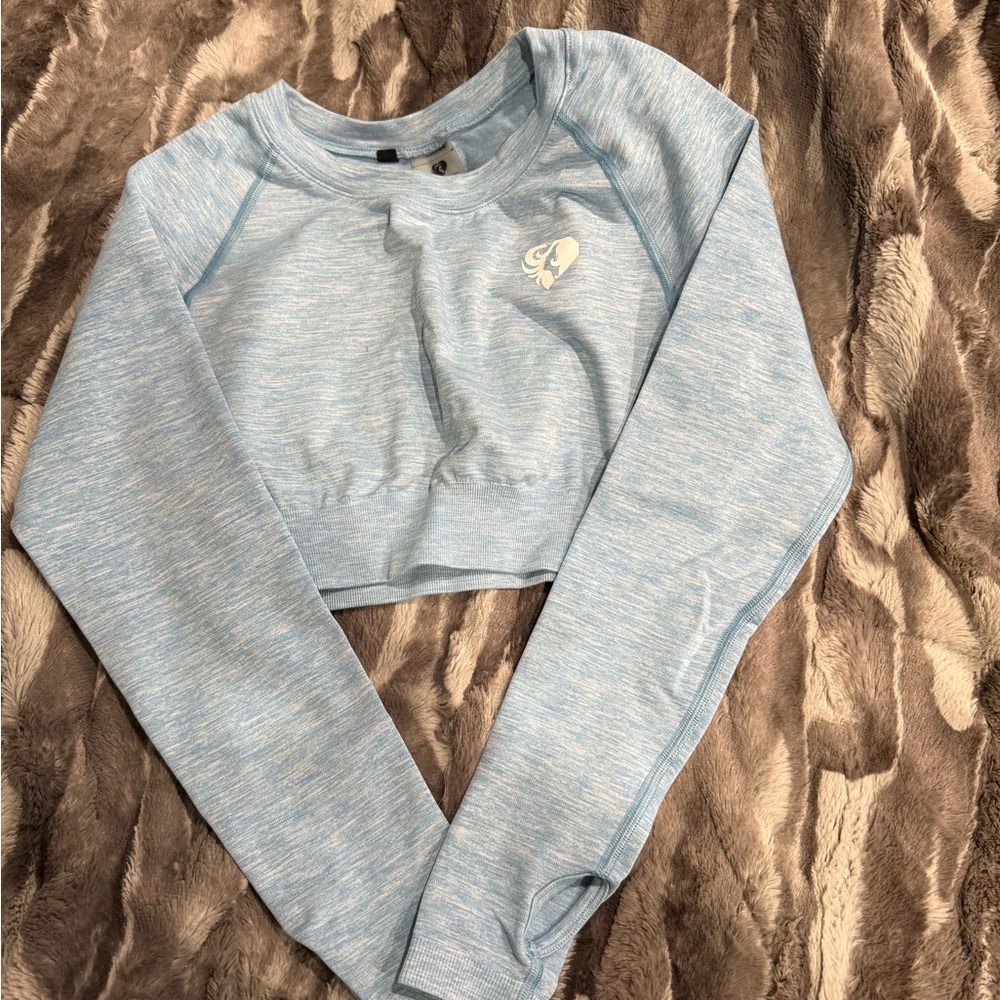 Light Blue Crop Top